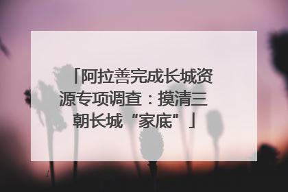 阿拉善完成长城资源专项调查：摸清三朝长城“家底”