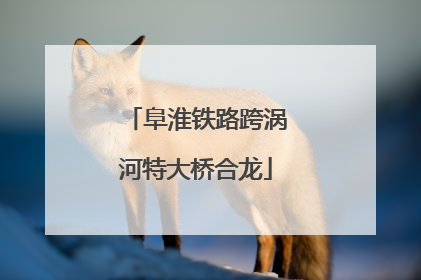 阜淮铁路跨涡河特大桥合龙