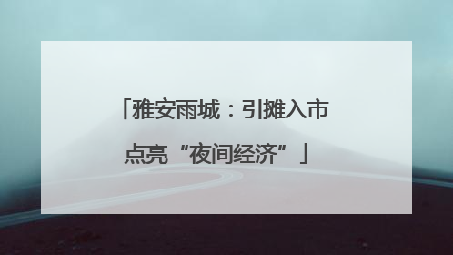 雅安雨城：引摊入市 点亮“夜间经济”
