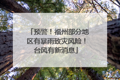 预警！福州部分地区有暴雨致灾风险！台风有新消息