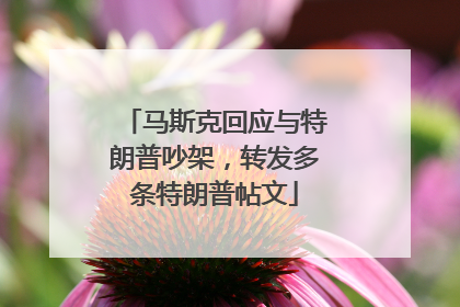 马斯克回应与特朗普吵架，转发多条特朗普帖文