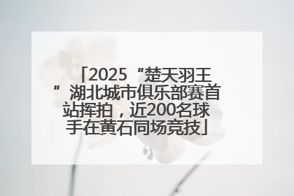 2025“楚天羽王”湖北城市俱乐部赛首站挥拍，近200名球手在黄石同场竞技