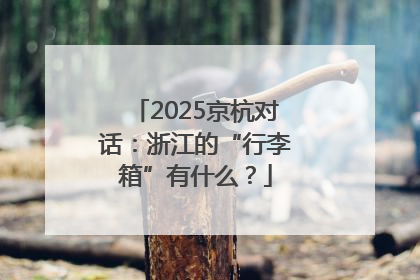 2025京杭对话：浙江的“行李箱”有什么？
