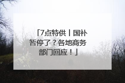 7点特供丨国补暂停了？各地商务部门回应！