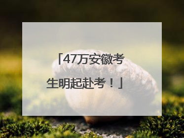 47万安徽考生明起赴考！