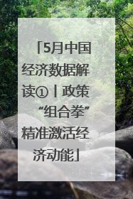 5月中国经济数据解读①丨政策“组合拳”精准激活经济动能