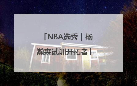 NBA选秀｜杨瀚森试训开拓者